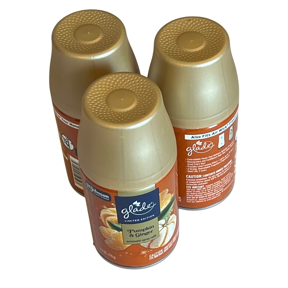 Glade Limited Edition‎ Pumpkin Ginger Automatic Spray Refills 3 Pack